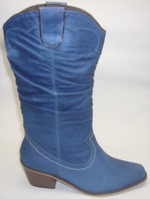 Damen Westernstiefel jeans blau
