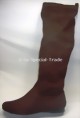 Hohe Stretch-Stiefel mit flacher Sohle Hohe Stretch-Stiefel mit flacher Sohle