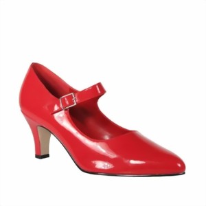 Sling-Pumps in rot Lack