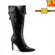 Extra weite schwarze Damenstiefel Extra weite schwarze Damenstiefel