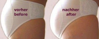 Pushup Unterhose ohne und mit Silikoneinlagen