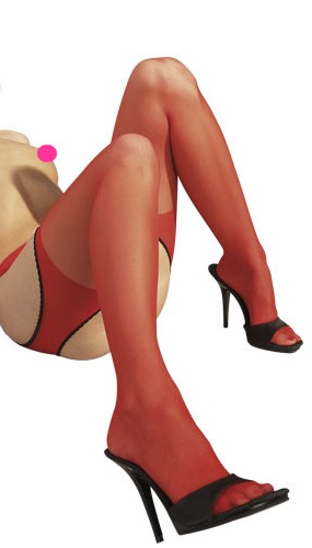 Offene Strumpfhose rot